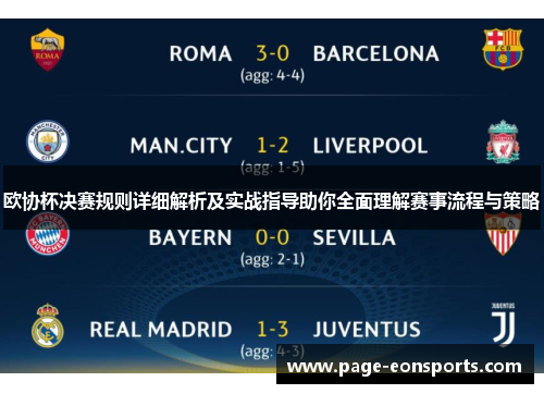 欧协杯决赛规则详细解析及实战指导助你全面理解赛事流程与策略 欧协杯决赛规则详细解析及实战指导助你全面理解赛事流程与策略